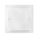 PLAFONIERA DRITTA/CURVA BIANCA 2XE27 40X11,3X40CM