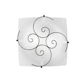 PLAFONIERA RICCIOLO BIANCA 2XE27 40X10X40CM