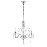 LAMPADARIO CRISTALLO TRASPARENTE 3XE14 66X135CM