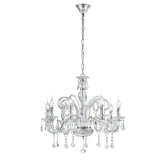 LAMPADARIO CRISTALLO TRASPARENTE 8XE14 70X135CM