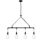 SOSPENSIONE AMARCORD RUGGINE 4XE27 86X110CM