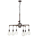 SOSPENSIONE AMARCORD RUGGINE 6XE27 71X146CM