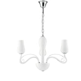 LAMPADARIO ANGEL BIANCO/CROMO 3XE14 64X115CM