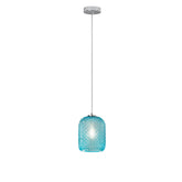 SOSPENSIONE ASHFORD OVALE TURCHESE 1XE27 15X150CM