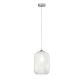 SOSPENSIONE ASHFORD OVALE TRASPARENTE 1XE27 20X150CM