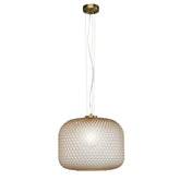 SOSPENSIONE ASHFORD SFERICA AMBRA 1XE27 40X150CM