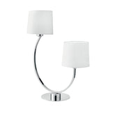LUME ASTORIA CROMO/BIANCO 2XE27 42,5X58,5CM