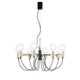 SOSPENSIONE AXON NERA/ORO 8XE27 66X7,5X143CM