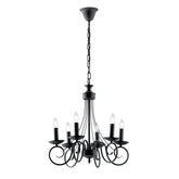 LAMPADARIO BEATRICE ANTRACITE 6XE14 50X120CM