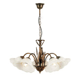 LAMPADARIO BYRON RUGGINE 5XE27 64X100CM