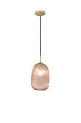 SOSPENSIONE DUKE AMBRA IN VETRO 1XE27 D21X200CM