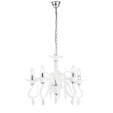 LAMPADARIO ESTEFAN BIANCO 5XE14 53X53X180CM