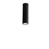 PLAFONIERA FLUKE TONDA NERA 1XGU10 5,5X5,5X20CM