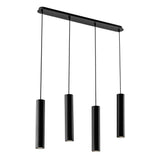 SOSPENSIONE FLUKE TONDA NERA 4XGU10 68X7X200CM