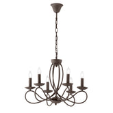 LAMPADARIO GINEVRA CORTEN 6XE14 56X120CM