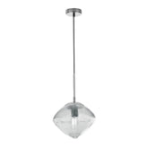 SOSPENSIONE GREENWICH PRISMA CROMO/ACQUAMARINA 1XE27 26,3X162,7CM
