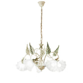 LAMPADARIO ISOTTA AVORIO 5XE14 62X100CM