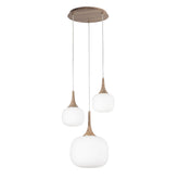 SOSPENSIONE JAIPUR BIANCA/LEGNO 1XE27+2XE14 39X39X150CM