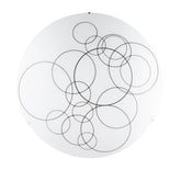 PLAFONIERA KARMA BIANCA/NERA 4XE27 50X50X13,5CM