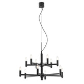 LAMPADARIO KAROL GRIGIO 12XE14 72X120CM
