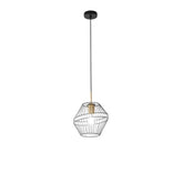 SOSPENSIONE KIKO NERA/ORO 1XE27 25X25X150CM