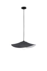 SOSPENSIONE LENGLEN IN FELTRO NERO CAVO 2M PARALUME 50CM 1XE27