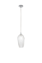 SOSPENSIONE MAJESTY TRASPARENTE IN VETRO 1XE27 16X120CM