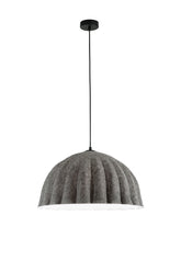 SOSPENSIONE MIDI IN FELTRO GRIGIO/BIANCO CAVO 2M PARALUME 53CM 1XE27