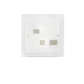 PLAFONIERA MUSA OPALE/TORTORA 2XE27 40X8,5X40CM