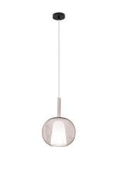 SOSPENSIONE PIREX MARRONE IN VETRO 1XE27 25X120CM