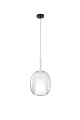 SOSPENSIONE PIREX TRASPARENTR IN VETRO 1XE27 25X120CM
