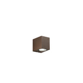 APPLIQUE QUBO CORTEN 1XGU10 IP54 6,7X9,3X8CM