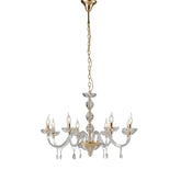 LAMPADARIO RIFLESSO ORO 8XE14 83X190CM