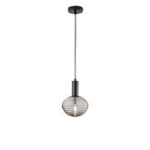 SOSPENSIONE RIPPLE NERA 1XE27 18X18X150CM