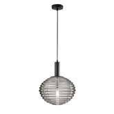 SOSPENSIONE RIPPLE NERA 1XE27 32X32X150CM