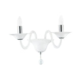 APPLIQUE SOFFIO BIANCA/CROMO 2XE14 47X30X36CM