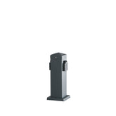 PALETTO STATION ANTRACITE CON 2 SCHUKO 15A 2500W 12X12X30CM