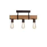PLAFONIERA TEXAS LEGNO 3XE27 50X10X22CM
