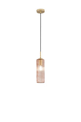 SOSPENSIONE VENICE AMBRA IN VETRO 1XE27 D15X200CM