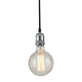 SOSPENSIONE VINTAGE CROMO 1XE27 126CM