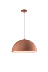 SOSPENSIONE XENIA ROSSA IN PU 1XE27 50X25CM