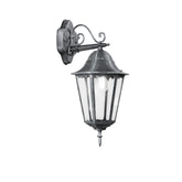 APPLIQUE DOWN FIRENZE NERA/SILVER 1XE27 IP44 20,5X28,5X51,8CM