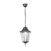 SOSPENSIONE FIRENZE NERA/SILVER 1XE27 IP44 21X21X136CM