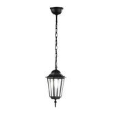 SOSPENSIONE MILANO NERA 1XE27 IP44 17X84CM