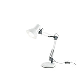LAMPADA DA LETTURA ARCHITETTO BIANCA CON BASE DI APPOGGIO/FISSAGGIO AL TAVOLO 1XE27 42X15X60CM