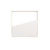 PLAFONIERA LED ALBA QUADRATA BIANCA E ORO 10W 1200LM CCT 40X40X3,5CM