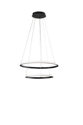 SOSPENSIONE LED AXIS NERA 31W 2635LM CCT+RGB DYGITAL CON TELECOMANDO 60/40X150CM