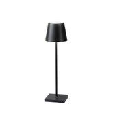 LAMPADA DA TAVOLO RICARICABILE LED DRINK NERA 2,2W 190LM 3000K DIMM. IP54 10X36CM