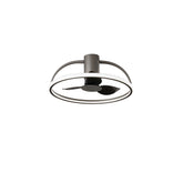 PLAFONIERA LED VENTILATORE HADLEY GRIGIO 40W 5250LM 60X27CM