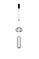 SOSPENSIONE LED INKAS NERA IN VETRO 31W 3720LM CCT 3000/3500/4000K 98X22X22CM